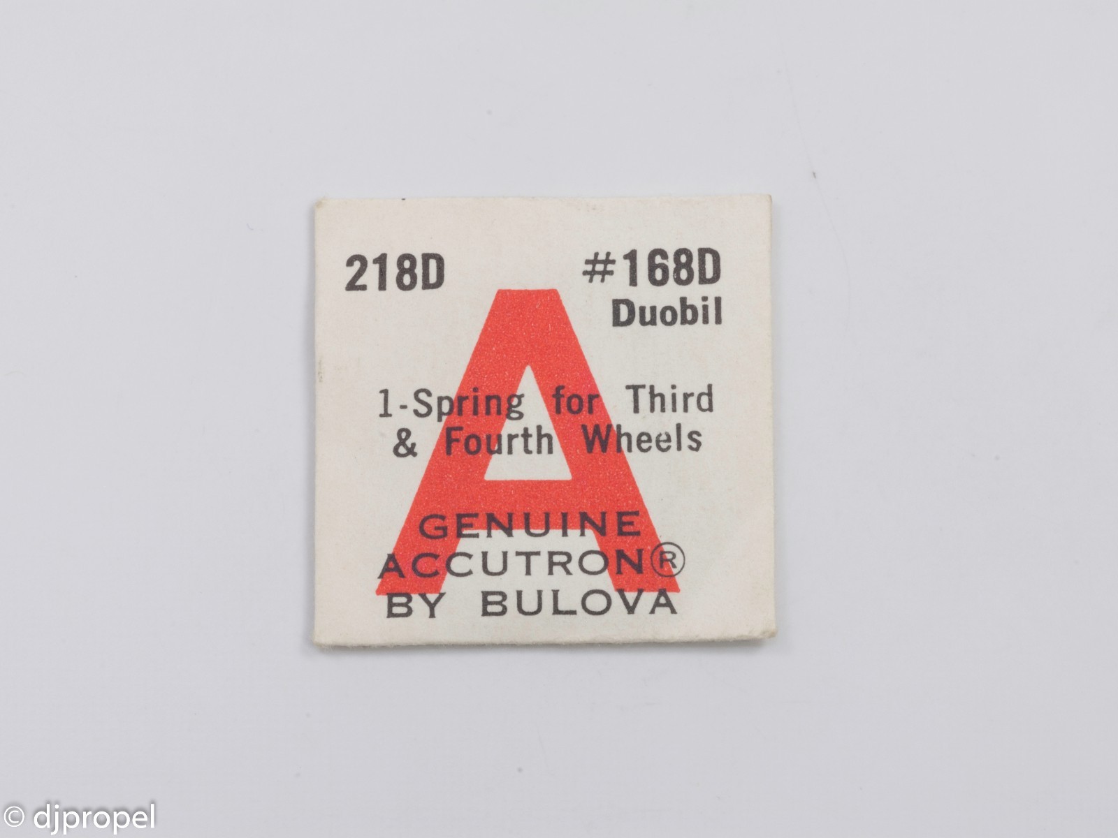 Vintage ORIGINAL Bulova Accutron 218-218D Part #168D Spring for 3rd & 4th Wheels