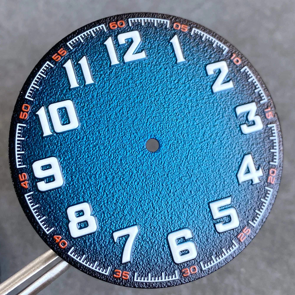Tandorio 40.5mm Matte Watch Dial Replacement Parts Fit NH35 NH36 ETA2824 PT5000