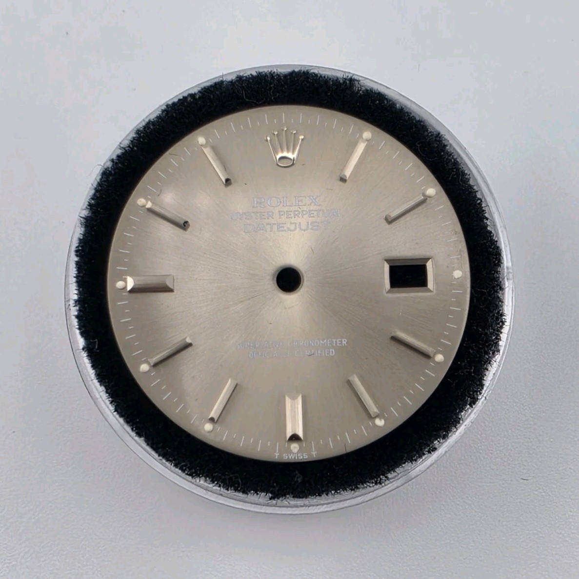 Rolex Datejust Silver Watch Dial w/ Date Window, Non-Numeric Hour Marks