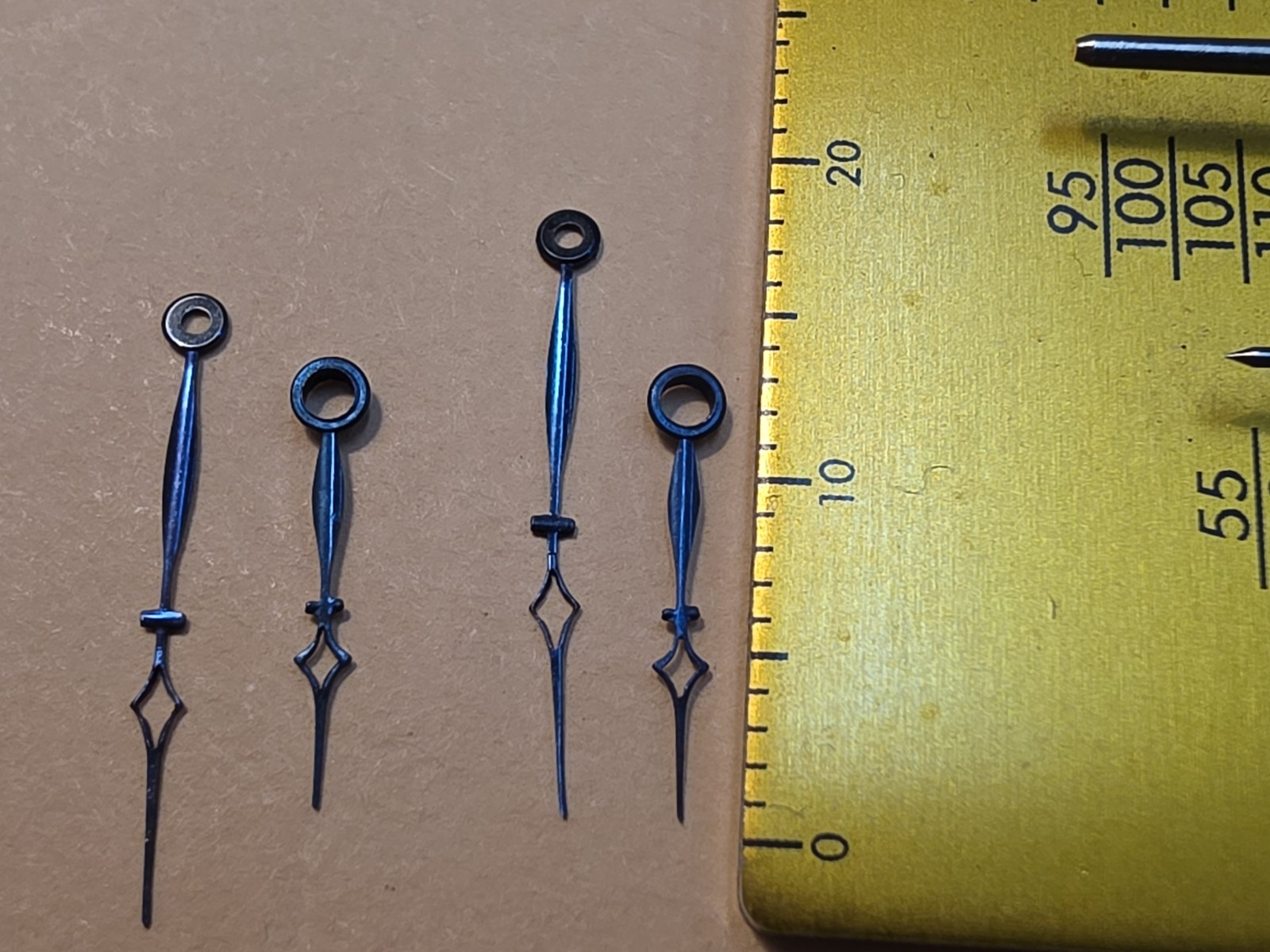 2 Sets Of NOS Elgin 12s Pocket Watch Blue Cathedral Hands 150/90 For Restoration