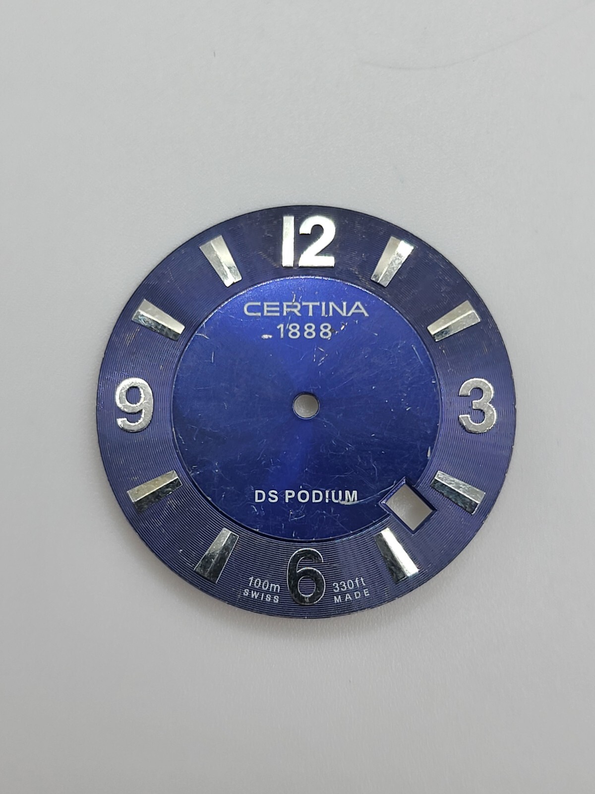 Certina DS Podium 1888 Blue Date Watch Dial Face Parts 29.93mm