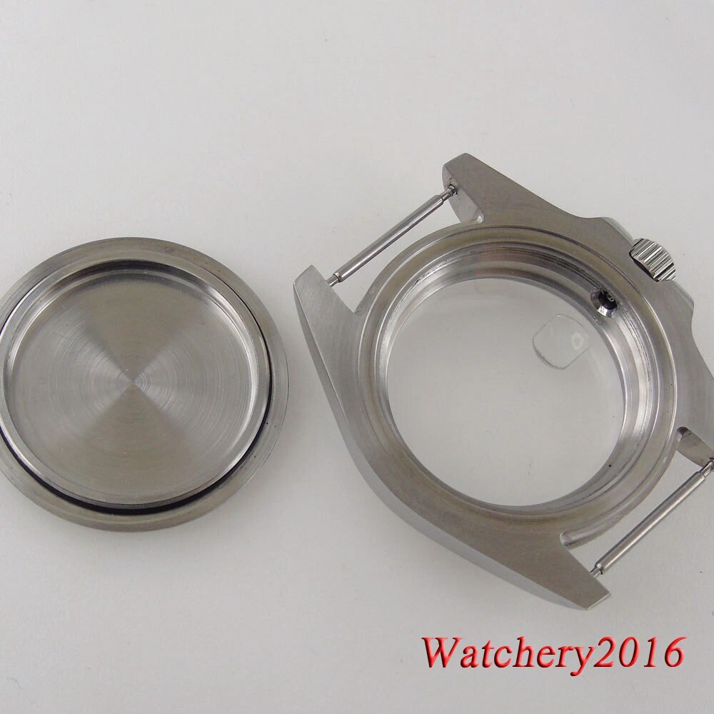 Stainless Steel Silver 39mm Sapphire Glass Watch Case Fit NH35 NH36 NH34 2824