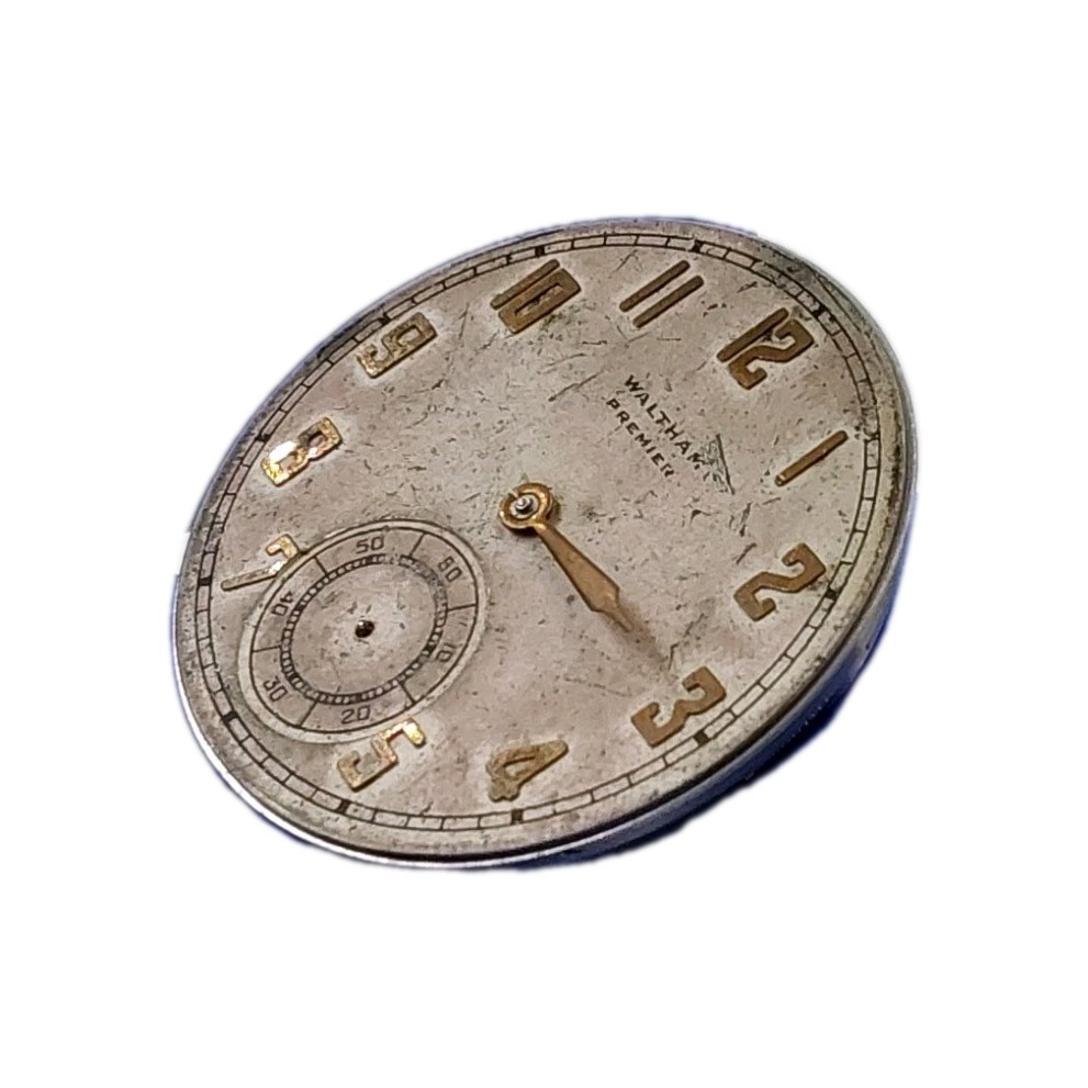 Waltham Premier No 209 12s Movement Sunk Metal Dial Pocket Watch Part Video 1936