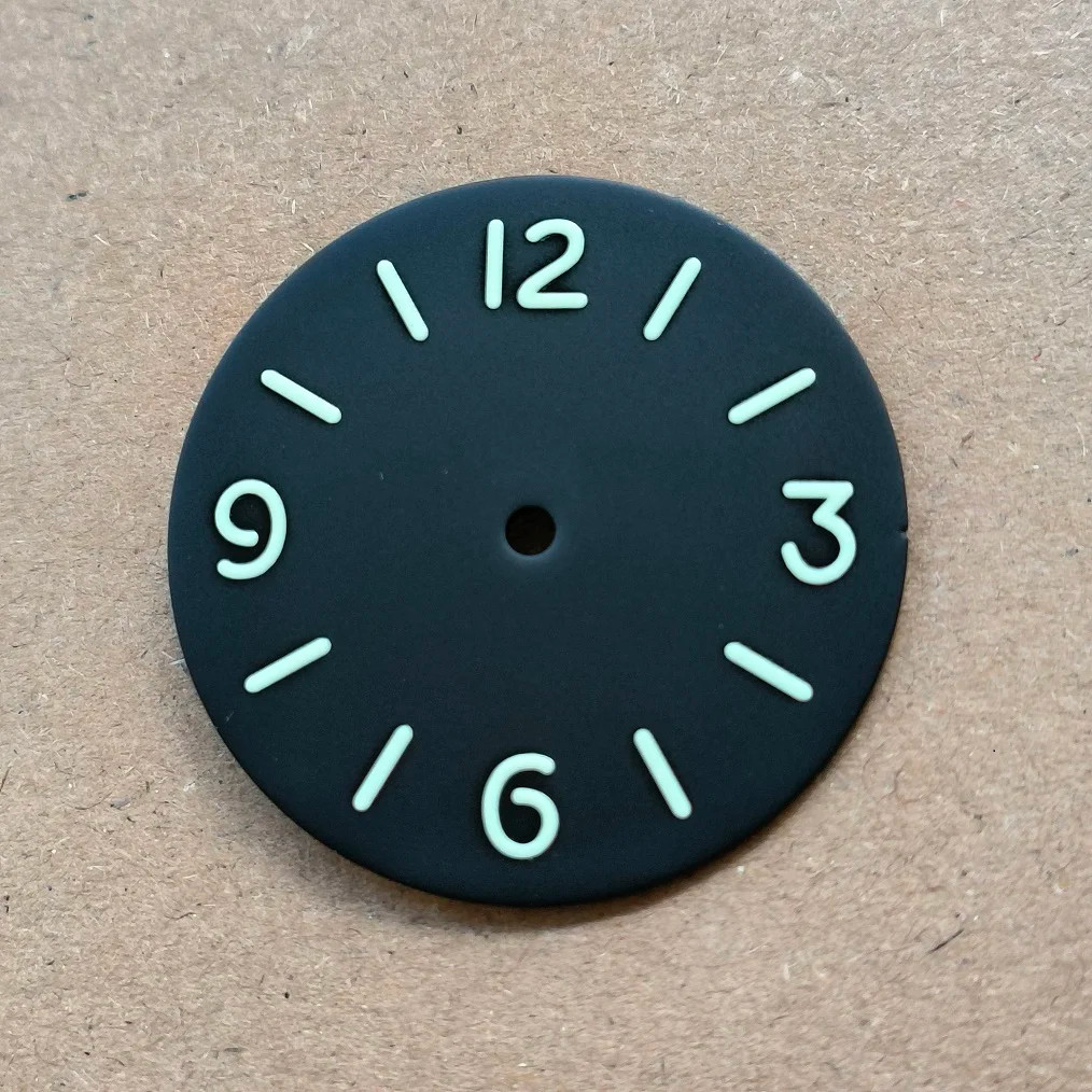 34.5mm Black dial Light brown or Cream white number for ETA6497 ST3600 movement