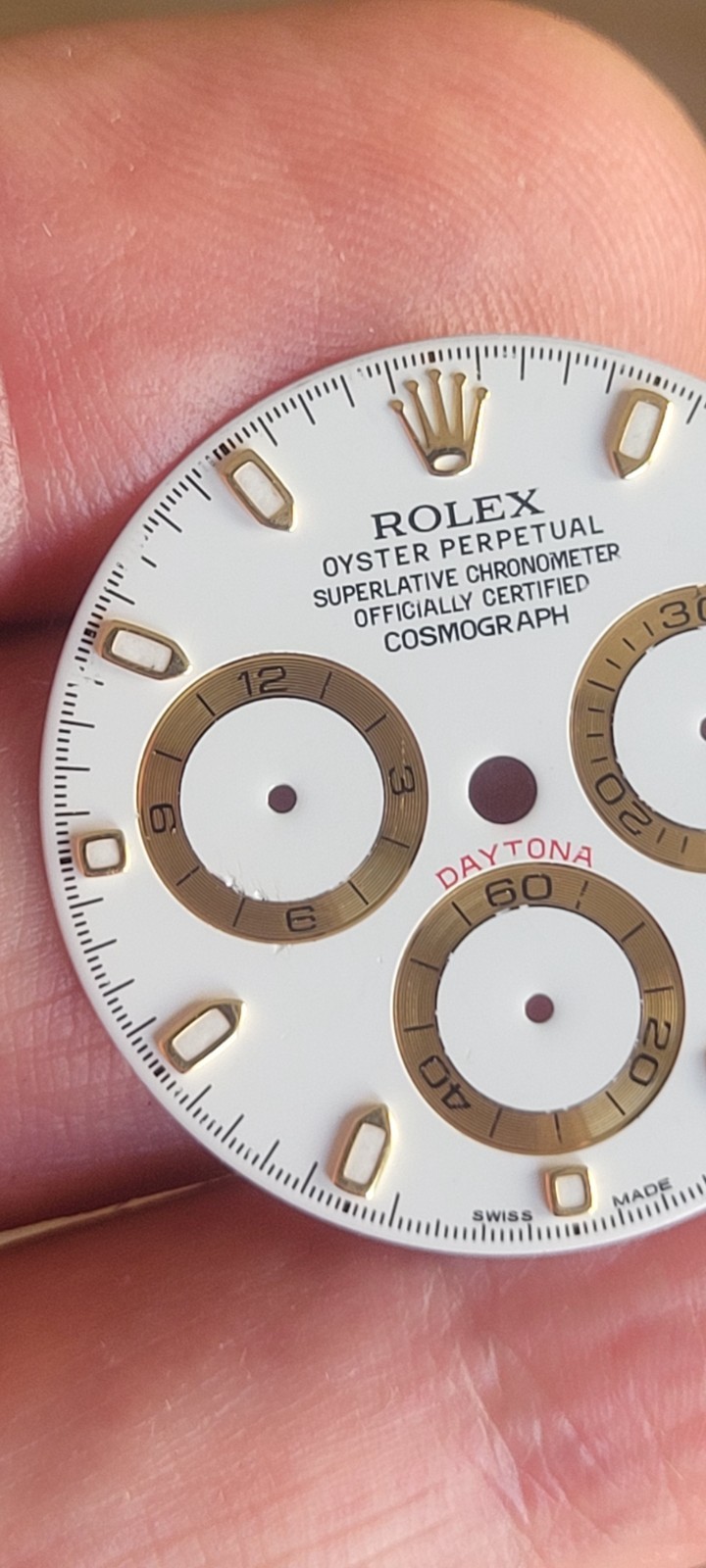 Rolex 100% Genuine Beautiful White Daytona dial for 116523, 116503, 116508, Etc.