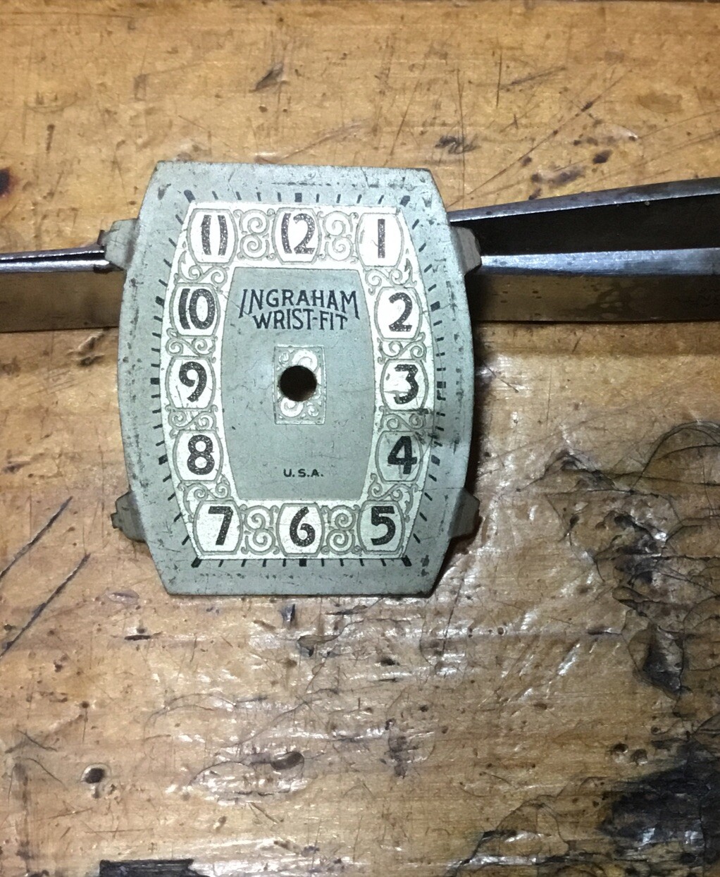 1930’s INGRAHAM WRIST FIT Men’s Watch Dial 23.41mm for Parts/Repair/Spares