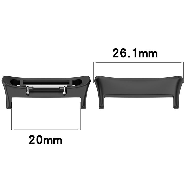 2pcs Metal Connector Watch Lugs Connection Adapter for Honor Watch 4 (TMA-L19)