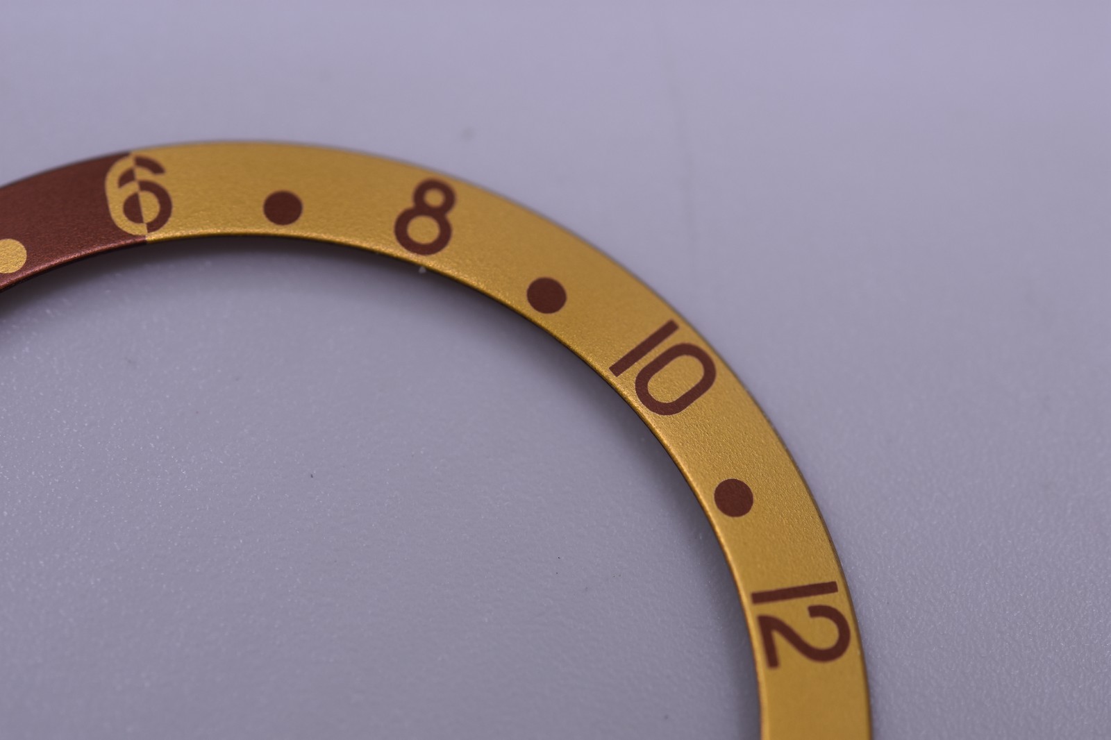 Vintage Rolex GMT Master Root Beer Bezel Insert NOS Mint 16713 16718 Gold