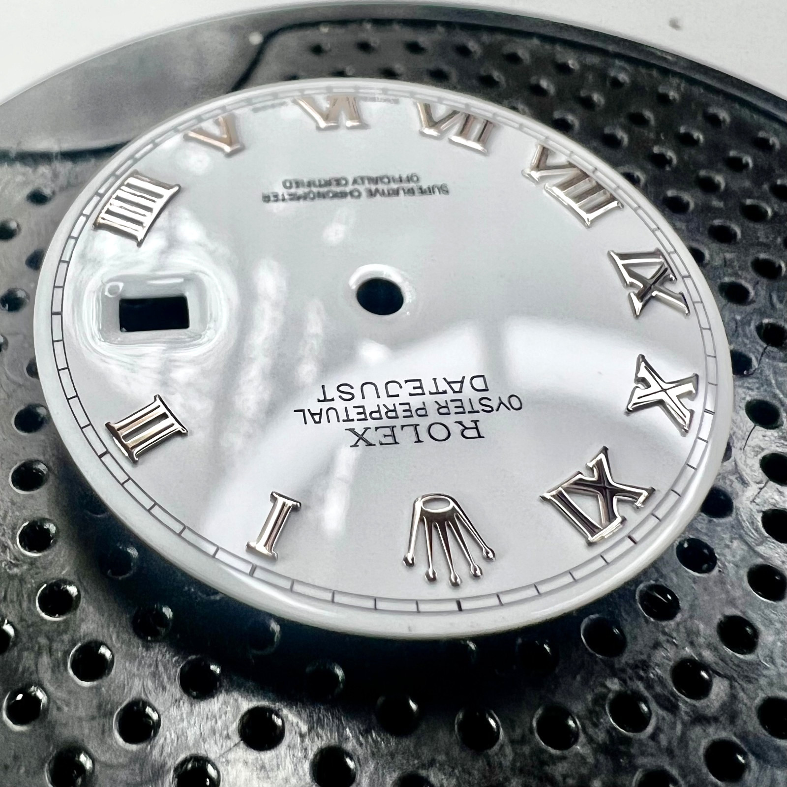 Genuine Rolex Datejust 36 White Enamel Dial with White Gold Roman Numbers