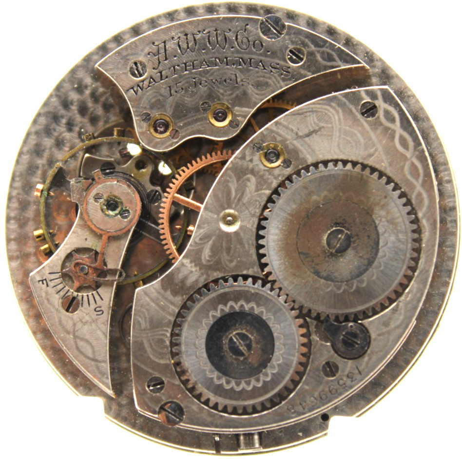 1907 WALTHAM POCKET WATCH MOVEMENT 13599648 GRADE: 1420 14s 15j (JQ2)
