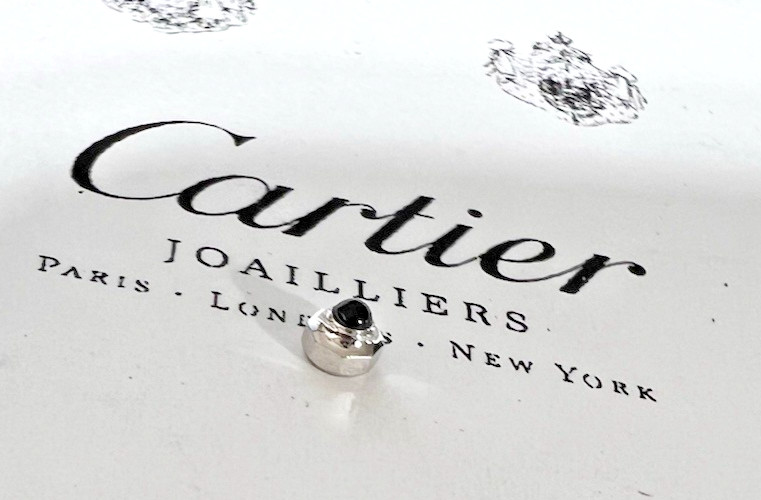 Cartier Watch Crown SANTOS WOMEN’S 18k WHITE Gold 3.70mm UNUSED Swiss Made