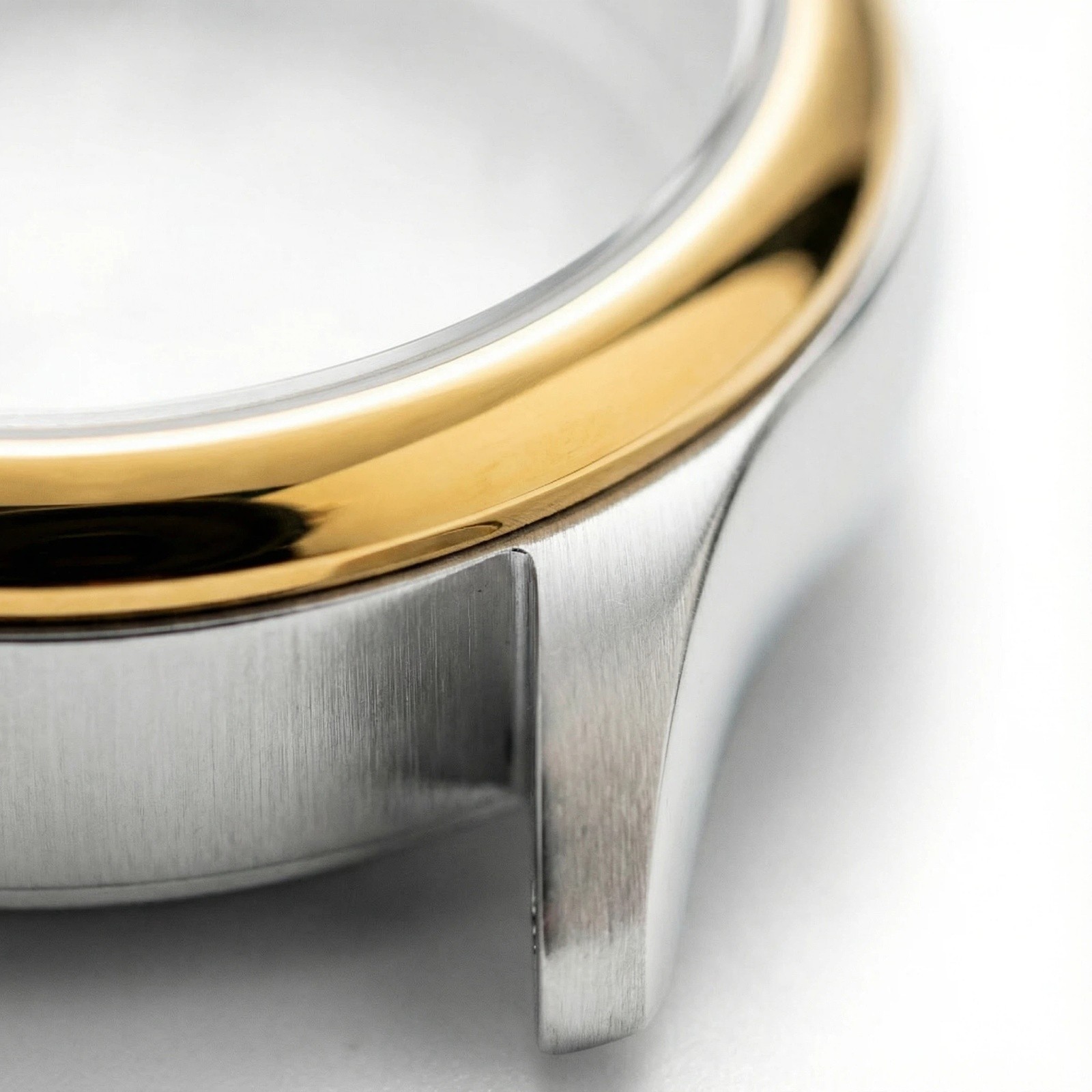 28mm glass Silver & Gold Watch Case back cover waterproof ring fit ETA 585