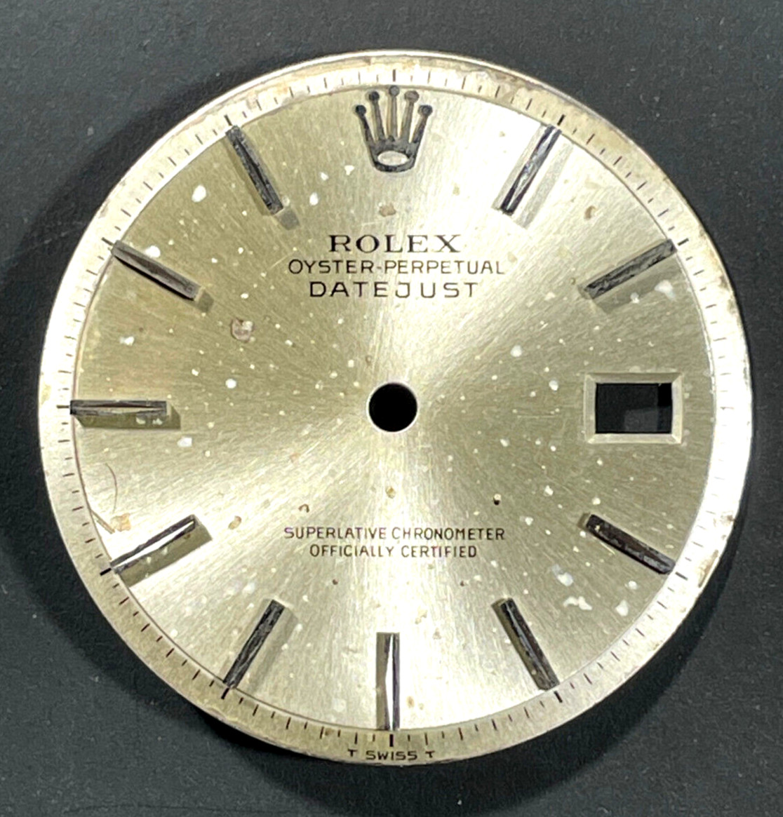 Vintage Rolex Oyster Perpertual Datejust Watch Dial For 36mm Case 1601 1603 1600