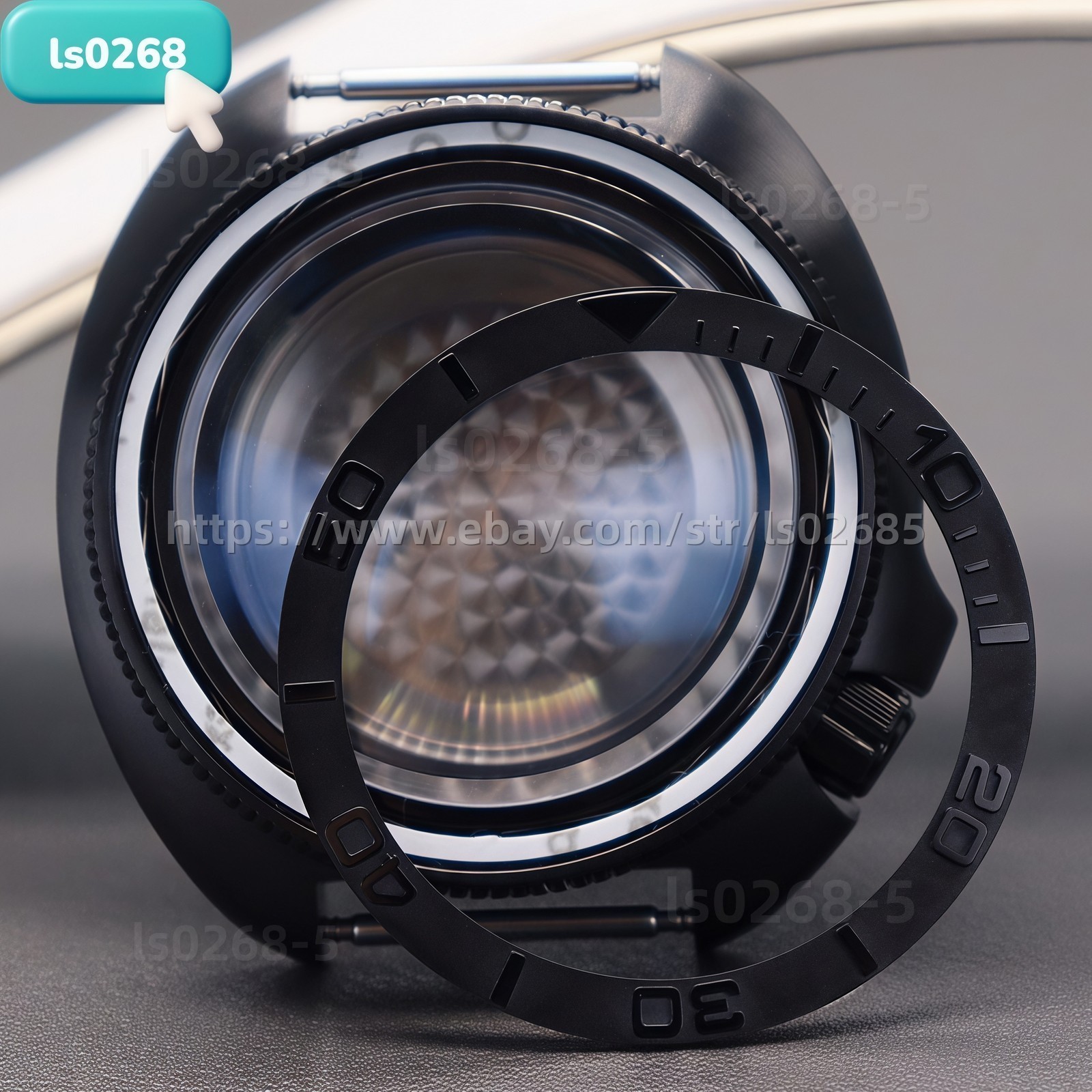44mm NH35 Watch Case Stainless Steel Sapphire Glass For Nh35 Nh36 Movement