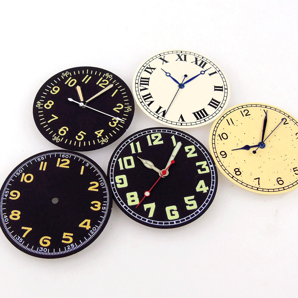 33.5mm Arab Number Watch Dial Face Green Luminous Fit NH35 NH36 ETA2824 PT5000
