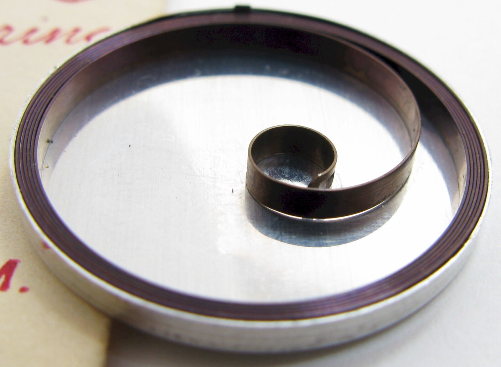 Elgin 12s model 2339 512 “T” end Mainspring 1 piece * blue alloy *