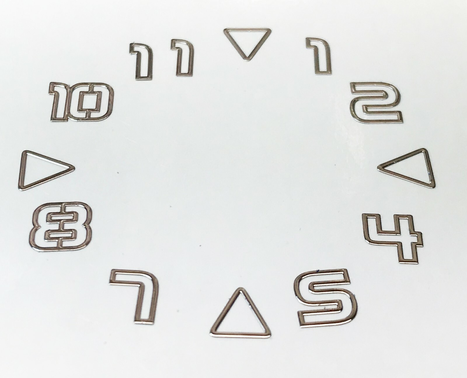 Watch Dial Hour Marker Numbers Numeral Silver Small Numbers Miniature 5.25mm