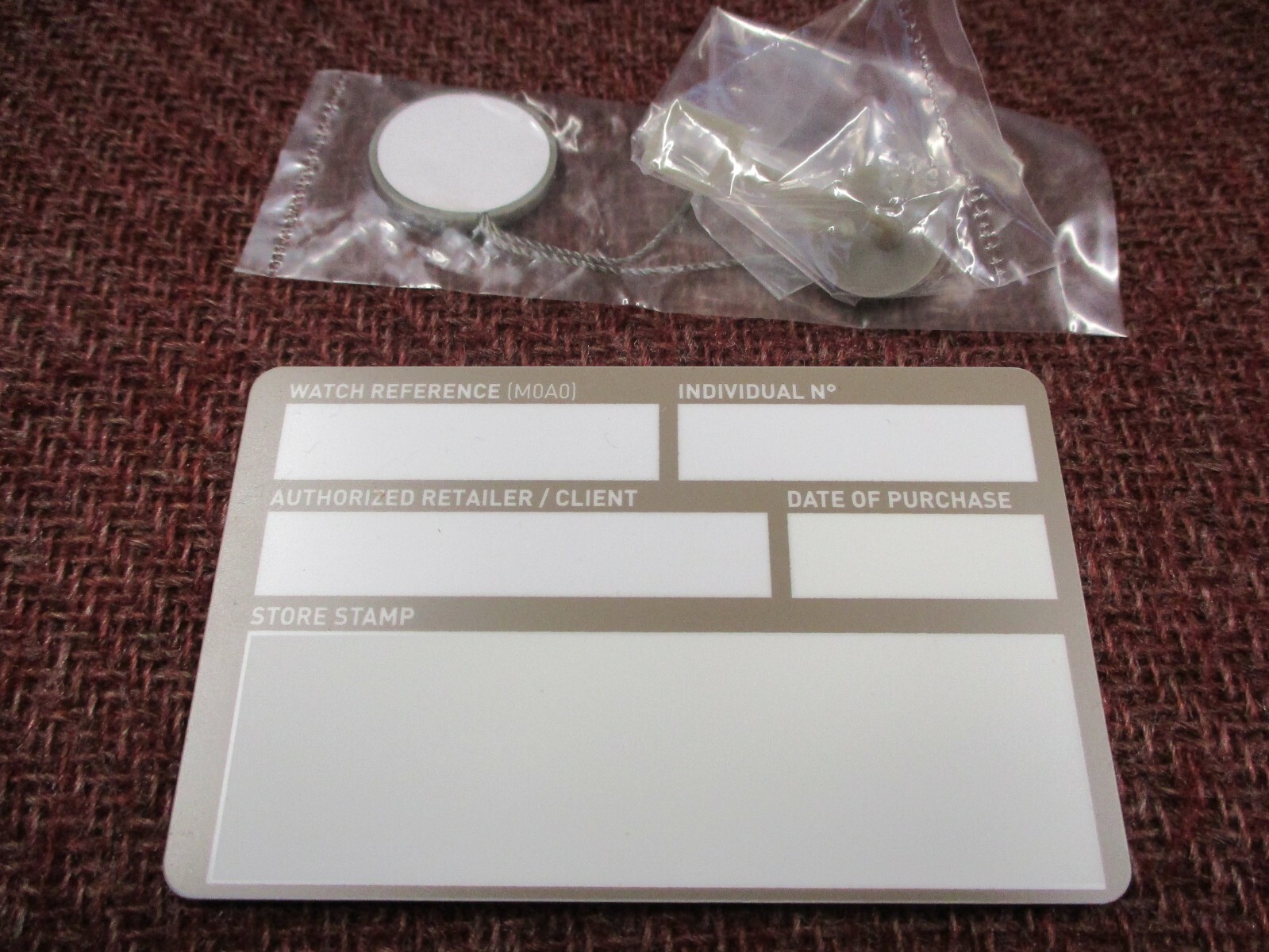 4 Baume & Mercier Watch Guarantee and Limited Warranty Certificate Cards & Tags