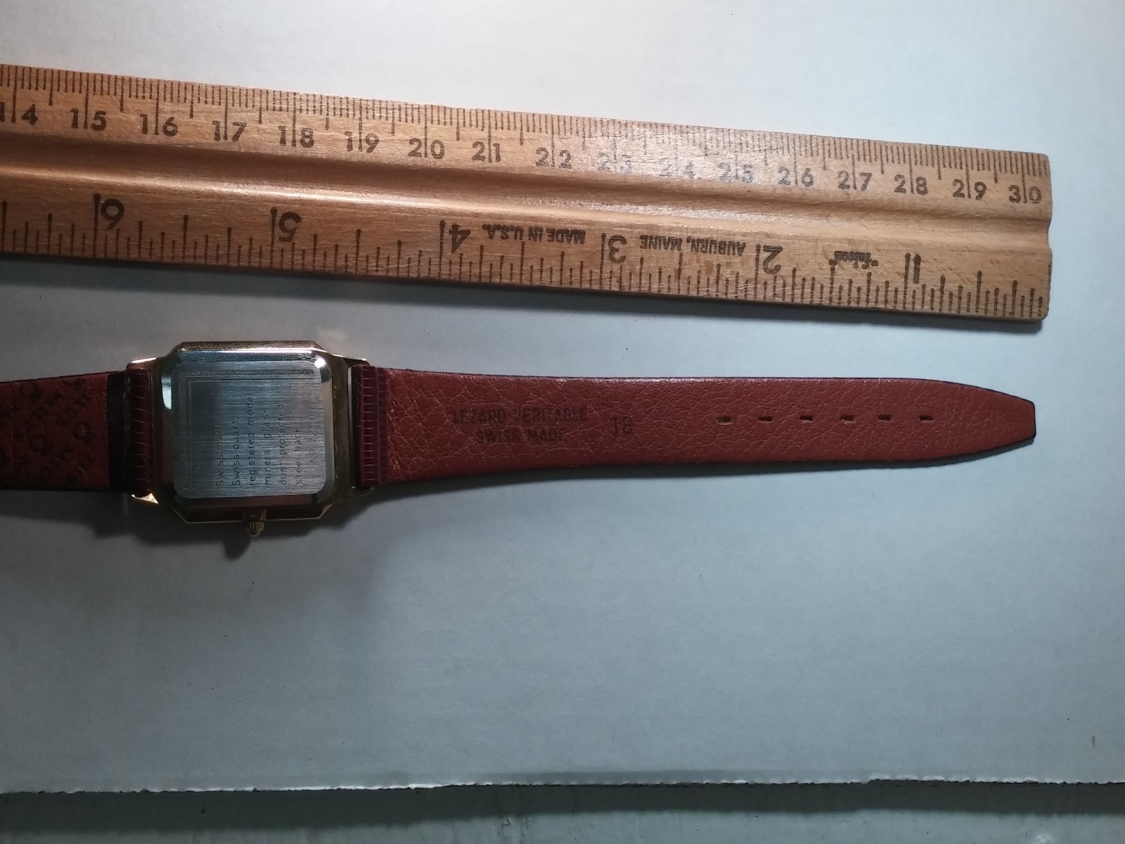 Milus ladys watch 956.112 movement, NEW, yellow, Lizard Band brown