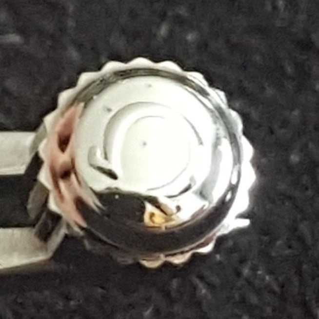 Omega Screw Down Water Resistant Crown, Steel, Part Number 42147