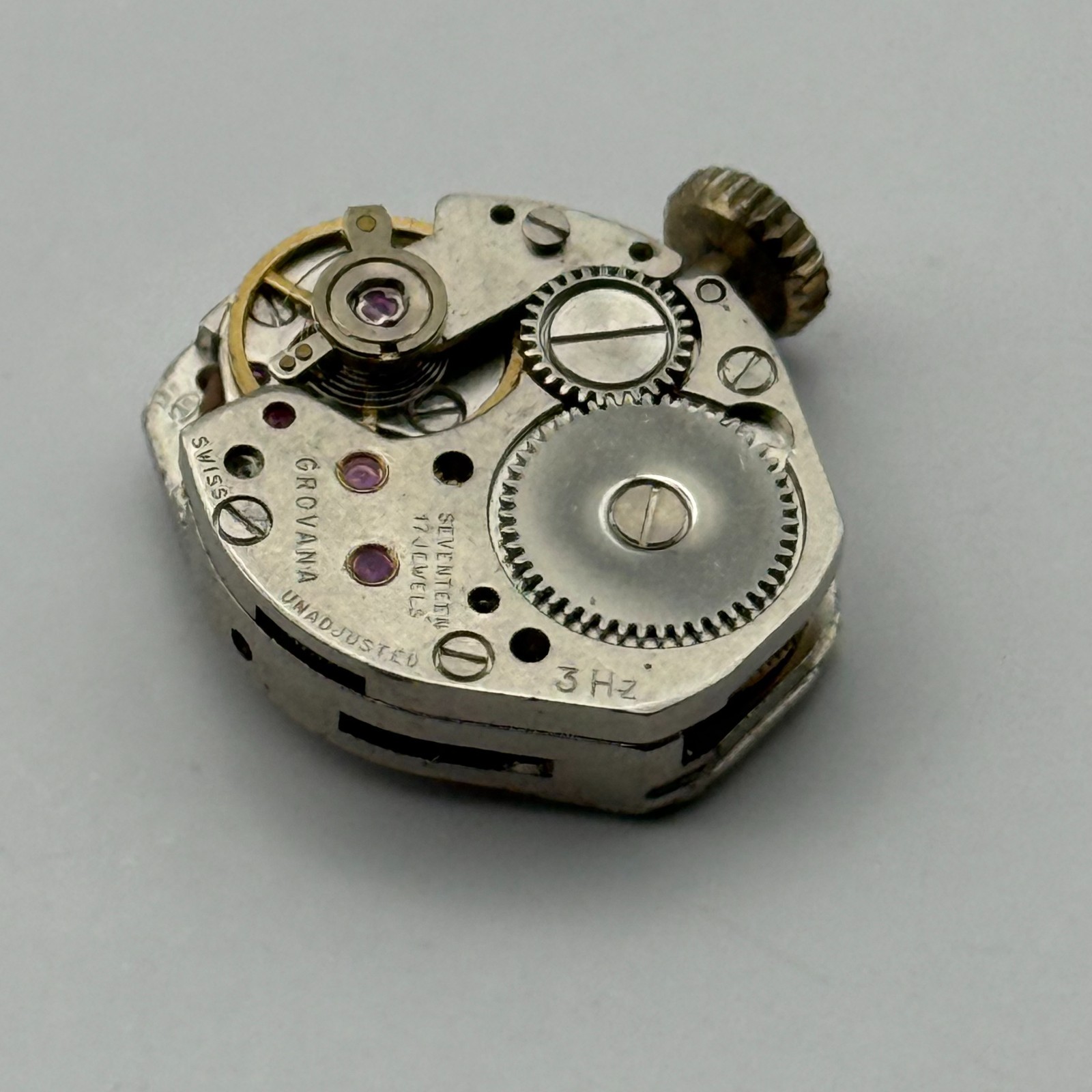 BFG 927 Watch Movement Grovana 17 Jewels Swiss Manual Wind Parts Repair 15.2mm