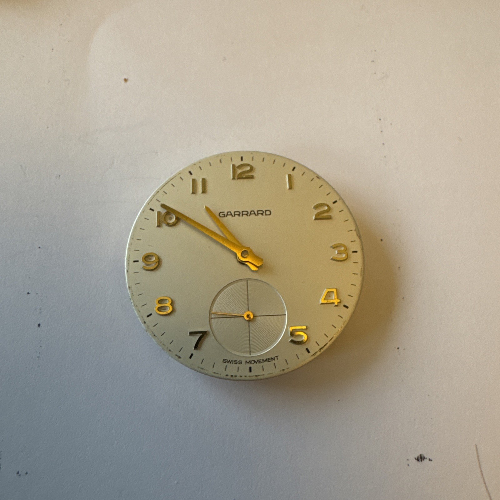 1960s Garrard 17 Jewels Calibre Unitas 6325 Mechanical Watch Movement, dial