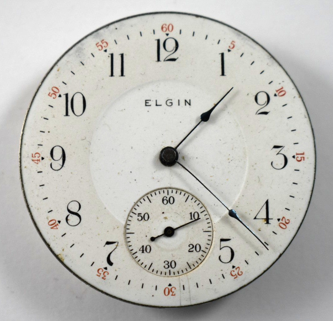 Vintage Elgin Grade 382 16s 17J OF Pocket Watch Movement lot.wh