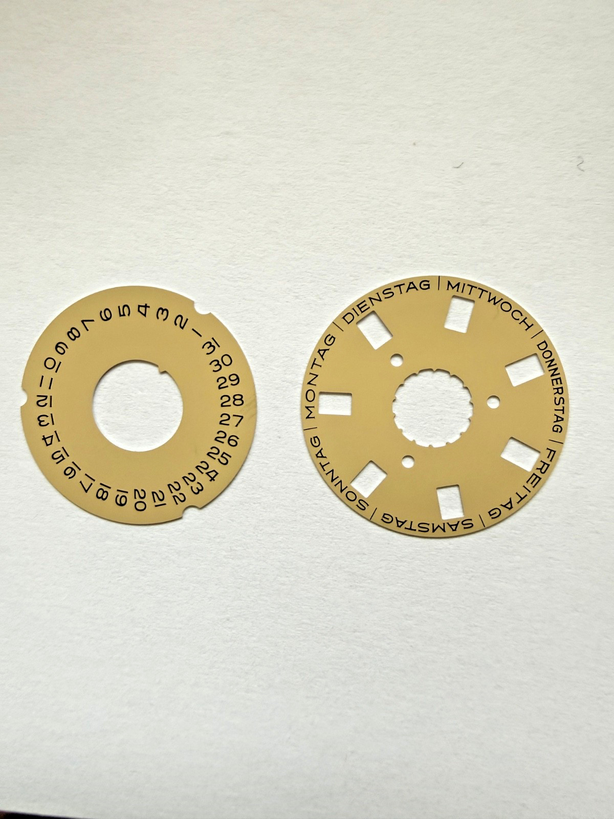 Genuine Rolex 3055 Cali Beige Day Date Disc for Deutsch Model 18038 18048 18078