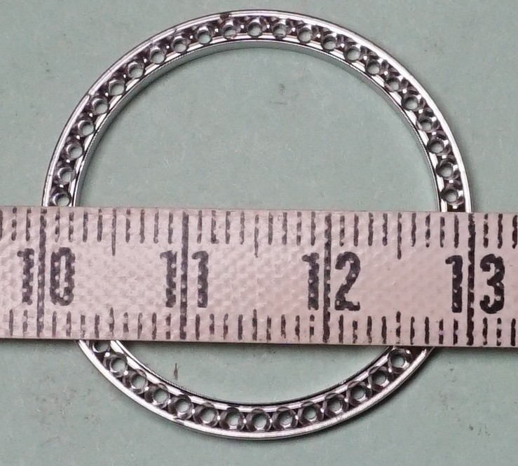 AFTERMARKET for Rolex DateJust DAY/D Steel Bezel Ring /Frame MEDIUM 30mm Dim NOS