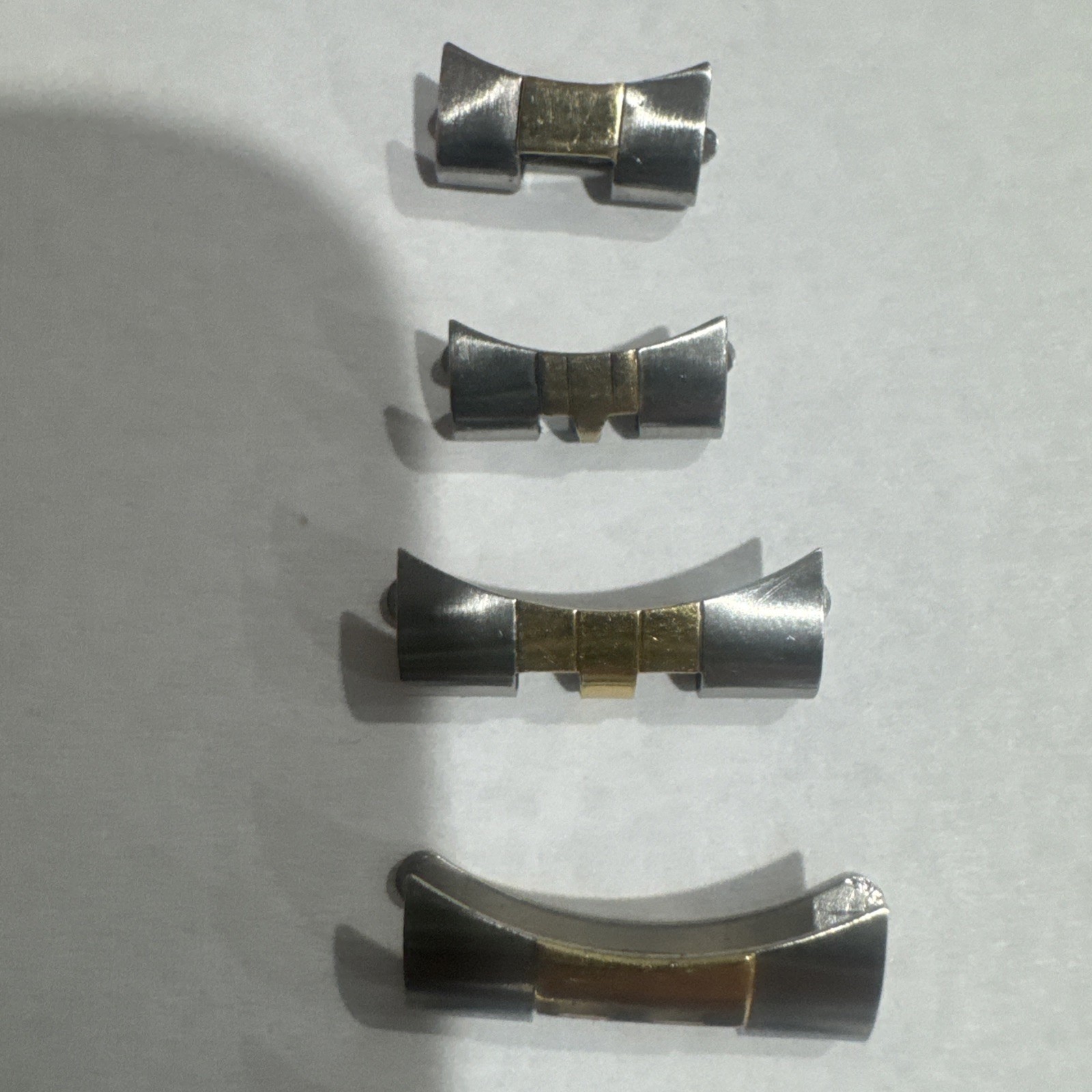 Rolex Steel And Gold Factory End Links 5 Piece Lot Assorted