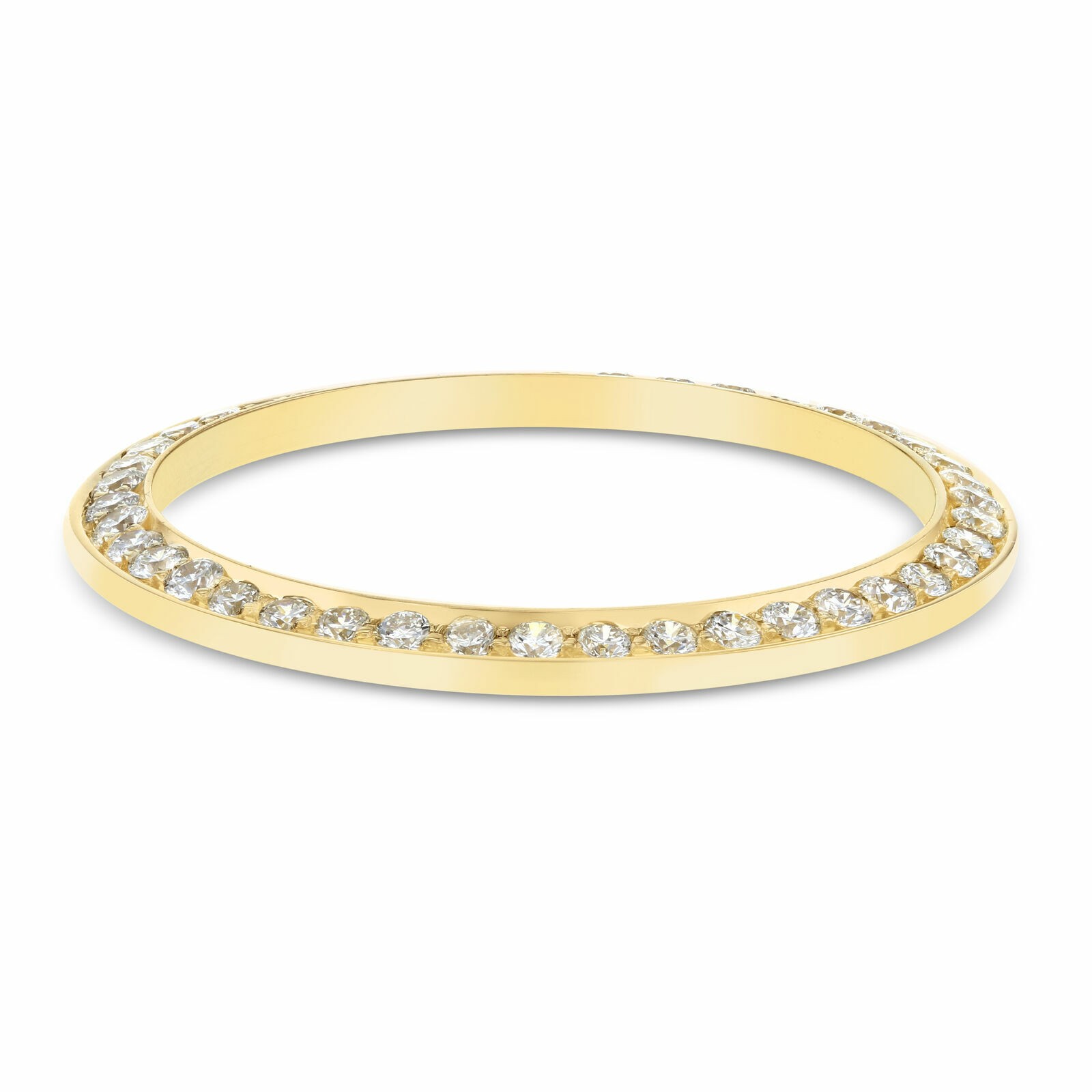 2CT BEAD SET PAVE NATURAL DIAMOND BEZEL 14KY FOR ROLEX 15037 15038 15238 15053