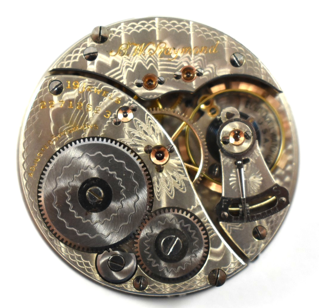 Vintage Elgin Grade 455 16s 19J B.W Raymond OF RR Pocket Watch Movement lot.qf