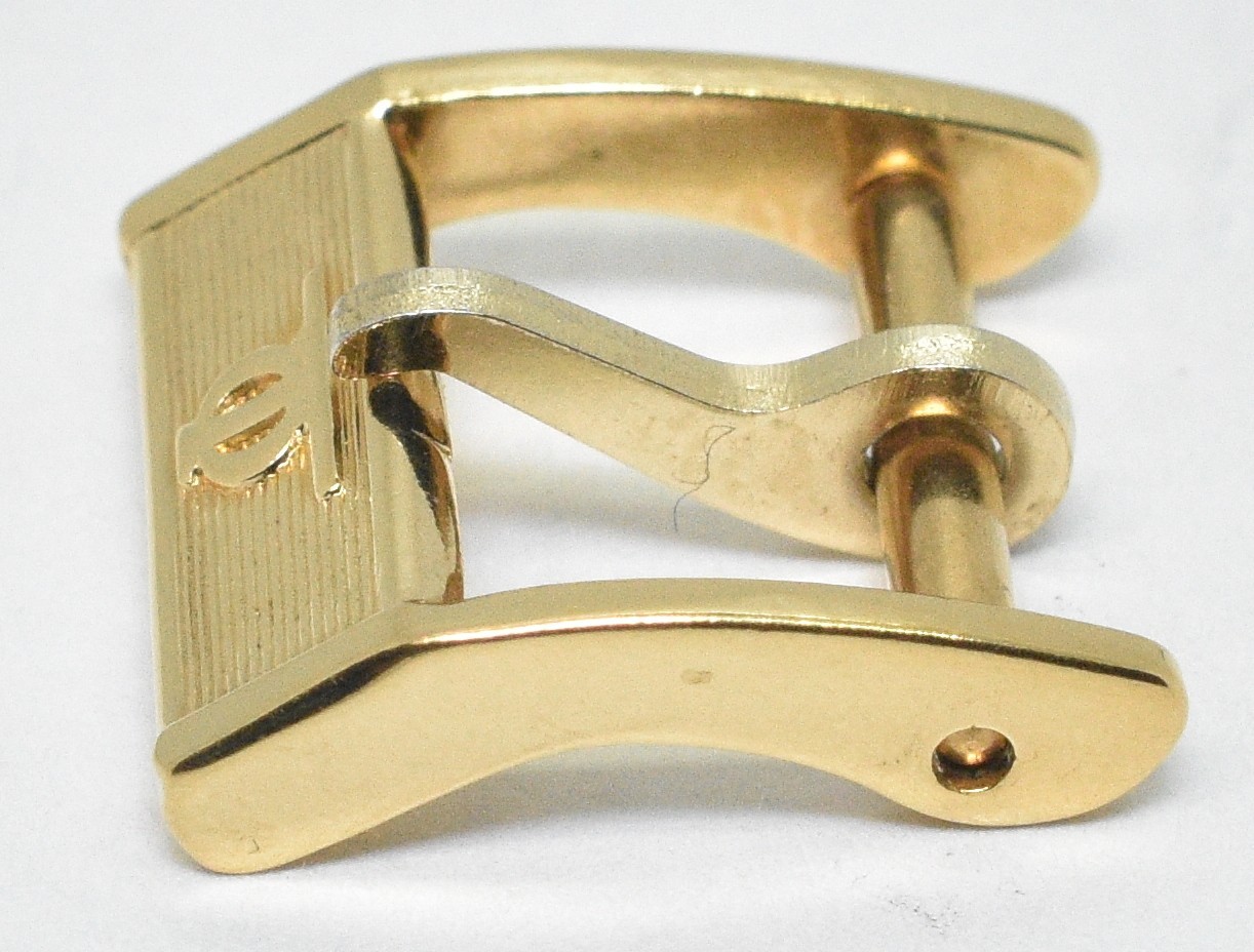 Baume & Mercier 10mm Gold Tone Vintage Watch Buckle Pin Tang Clasp