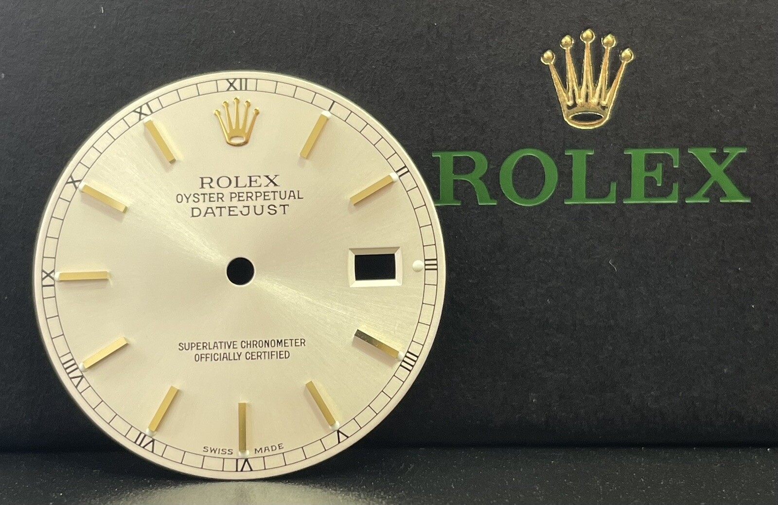 Rolex Datejust Men’s 36mm 2-Tone Silver Dial Gold Stick Oyster Jubilee 16233