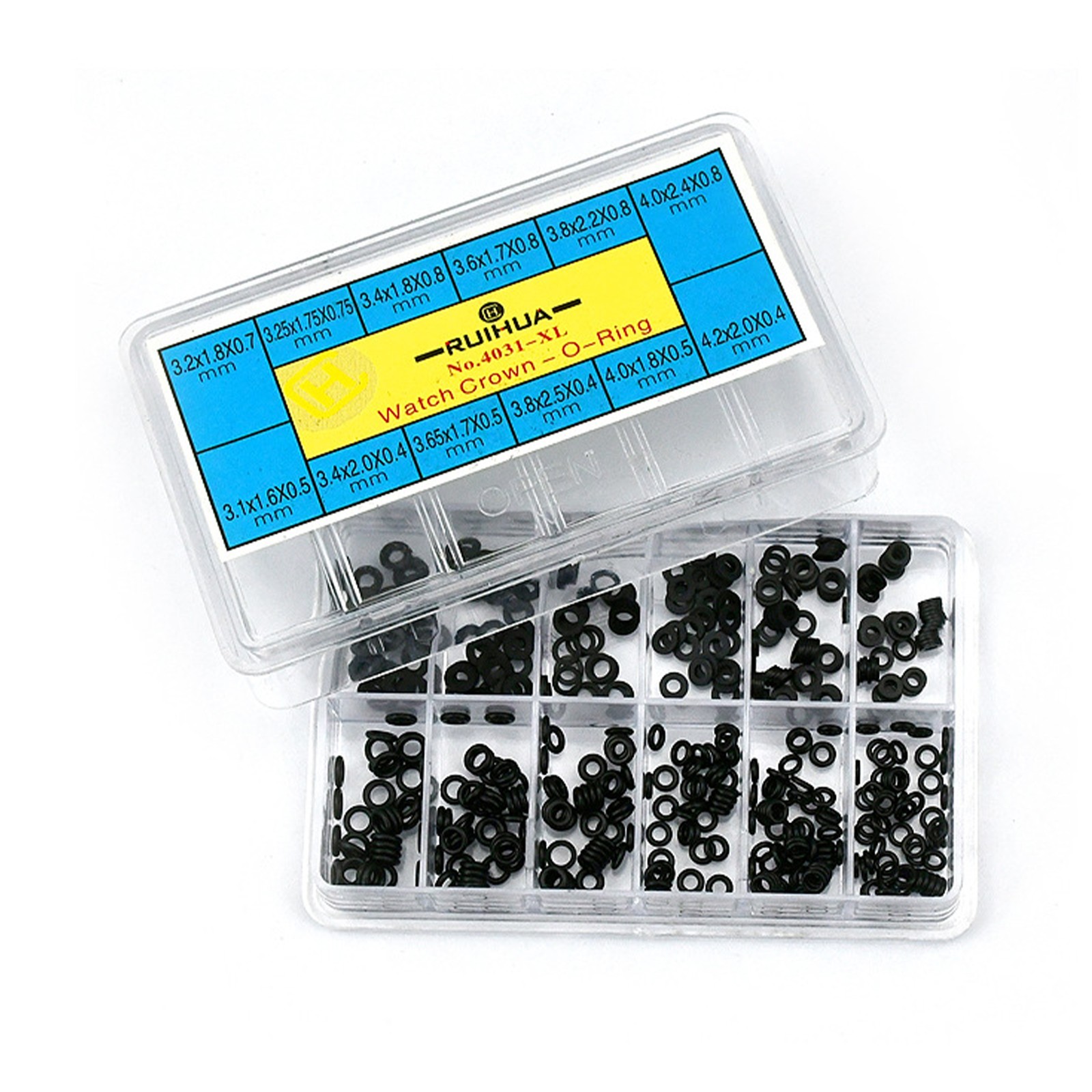 300Pack 12-Size Waterproof Rubber Assorted Sealed O-ring Gasket For Watch Crown
