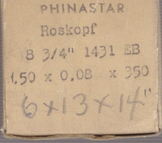 ROSKOPF 1431 MAINSPRING WHITE ALLOY EB 1431
