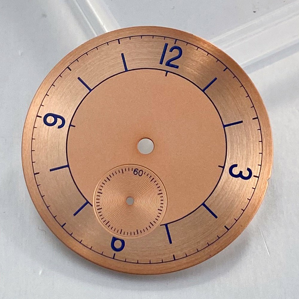 New 38mm Stainless Steel Watch Case Brown/White Dial Fit Sea-gull ST1701 Movt