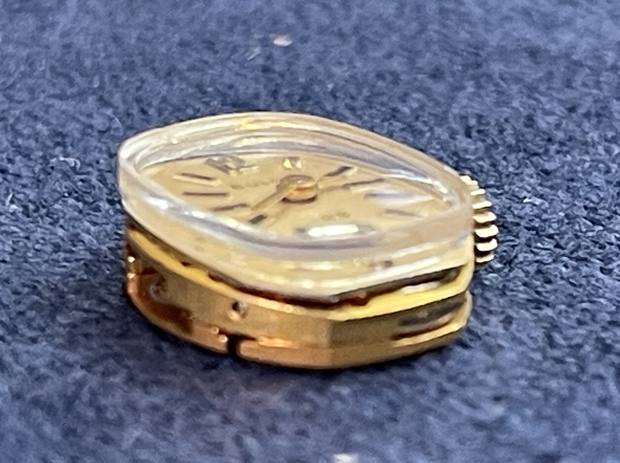 Vintage ART DECO BULOVA Velvet Box & BULOVA 5 AZ MOVEMENT 23