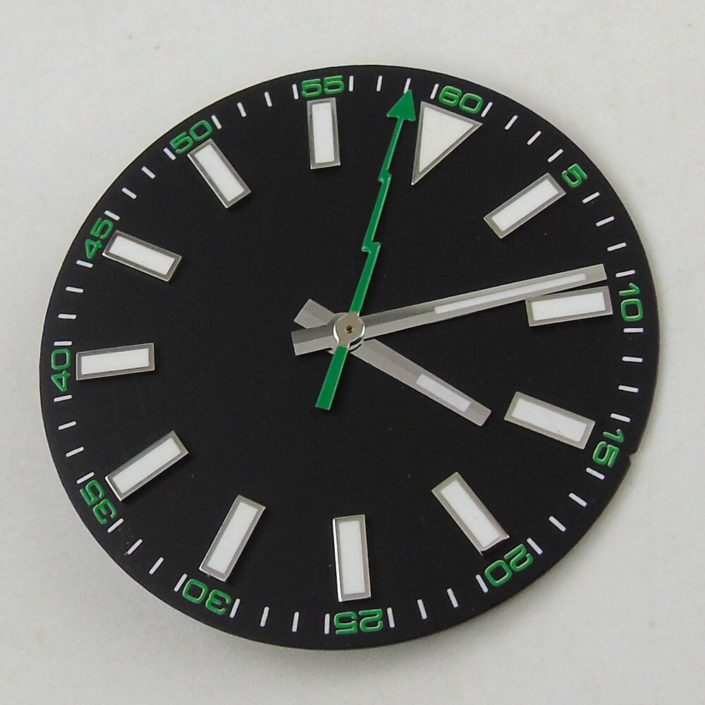 Luxury 30.8mm black watch dial + Watch hands fit miyota 8215 movement