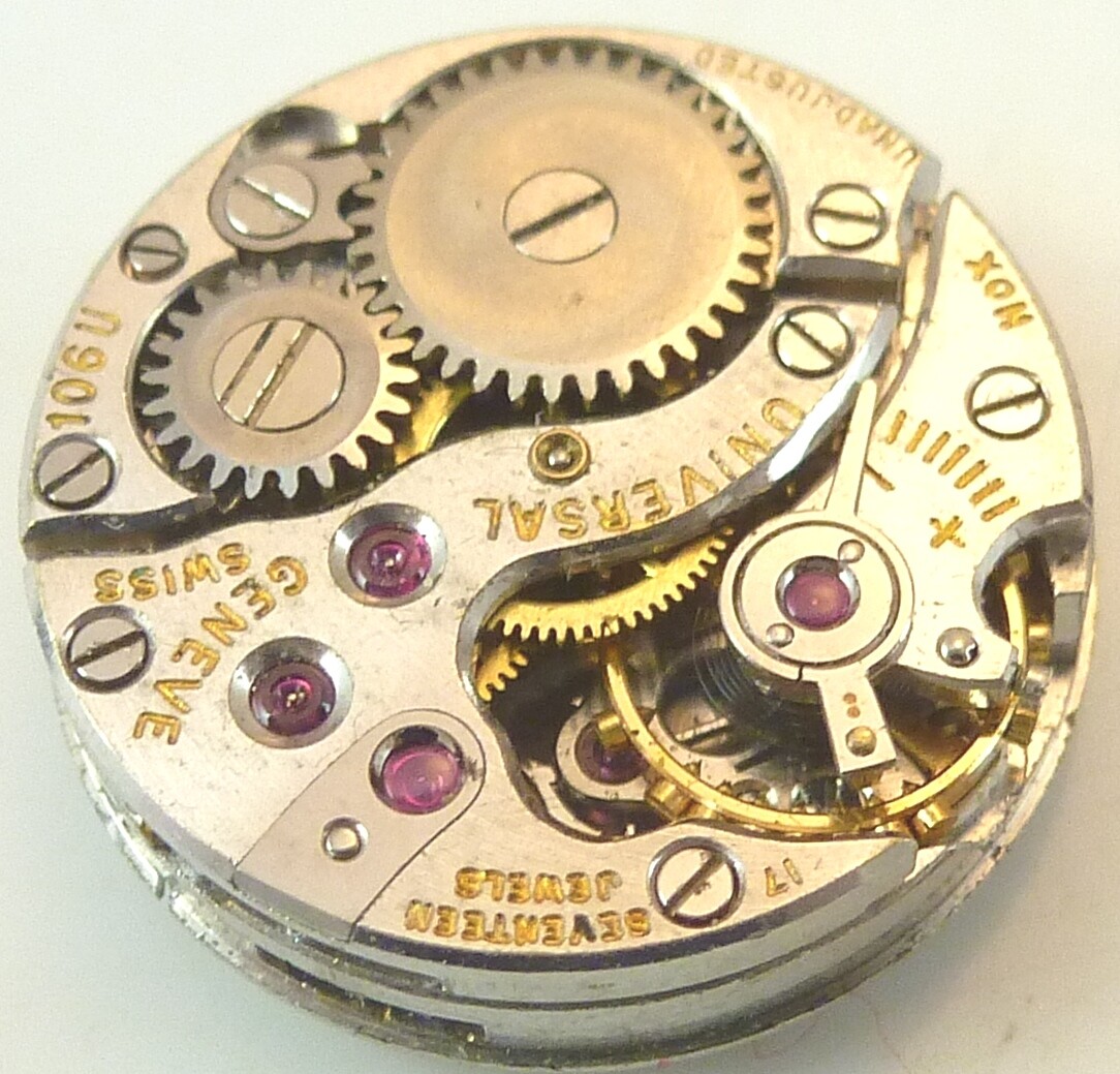 Universal Geneve Wristwatch Movement – Caliber 106U – Spare Parts, Repair
