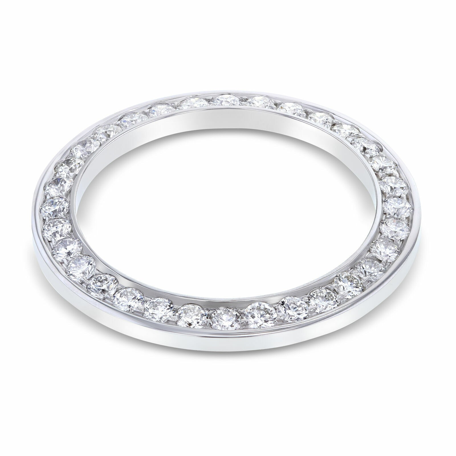 4CT BEAD SET NATURAL DIAMOND BEZEL 14KW FOR ROLEX DATEJUST, PRESIDENT WATCH
