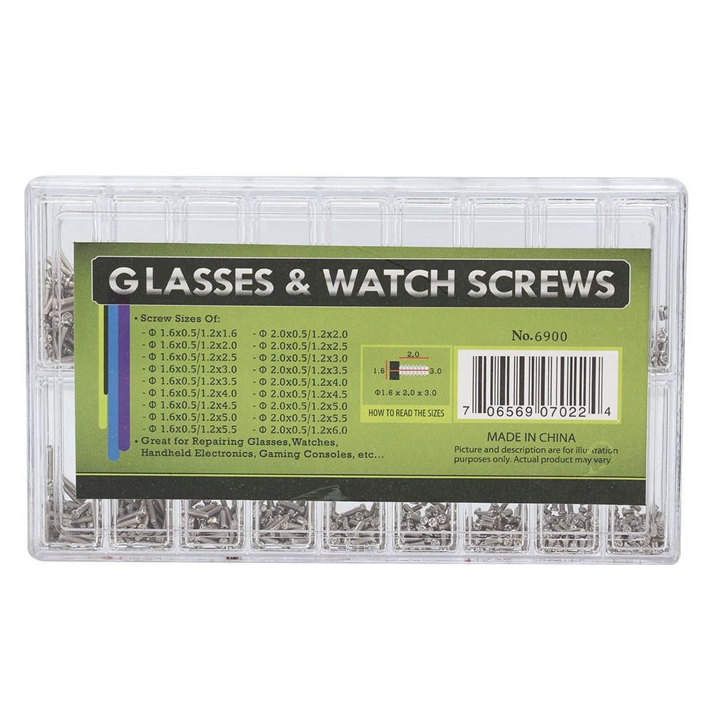 1 Box Stainless Steel Watch Mini Screw Assortment Repair Glass Watch Back n