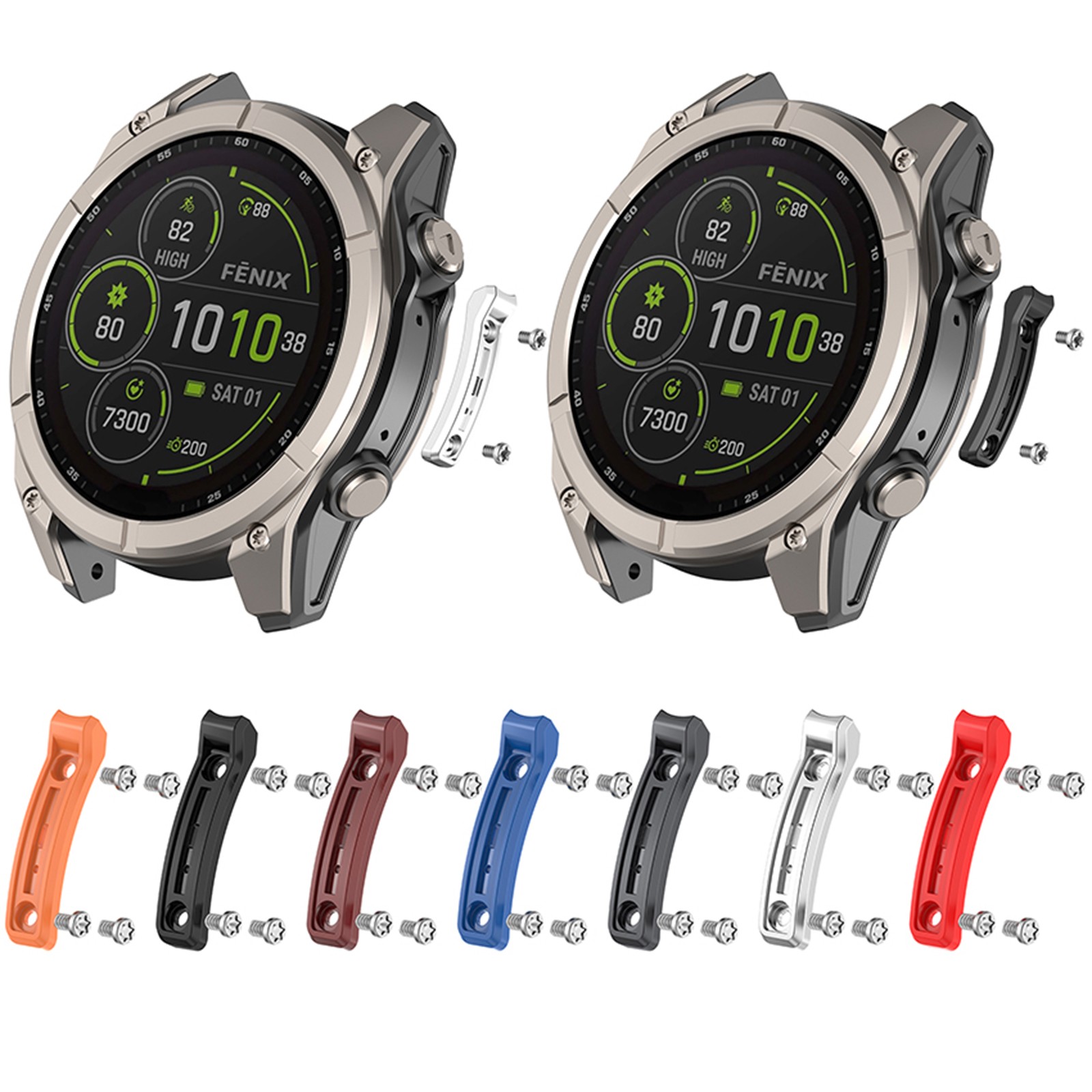 For Garmin Fenix 8 Pro AMOLED 47MM /Tactix8 51MM AMOLED Metal Anti-impact Strip