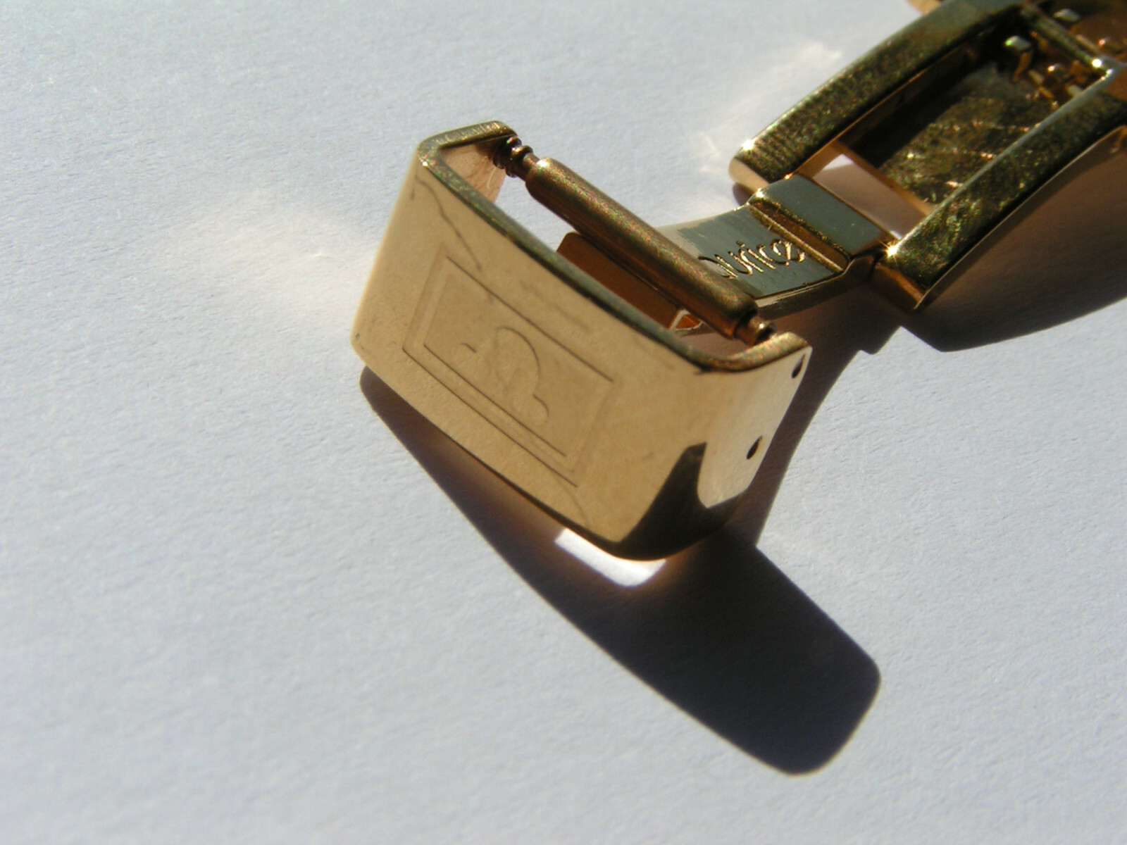 Maurice Lacroix Deployment Clasp buckle 12mm Steel Gold plated NOS I530