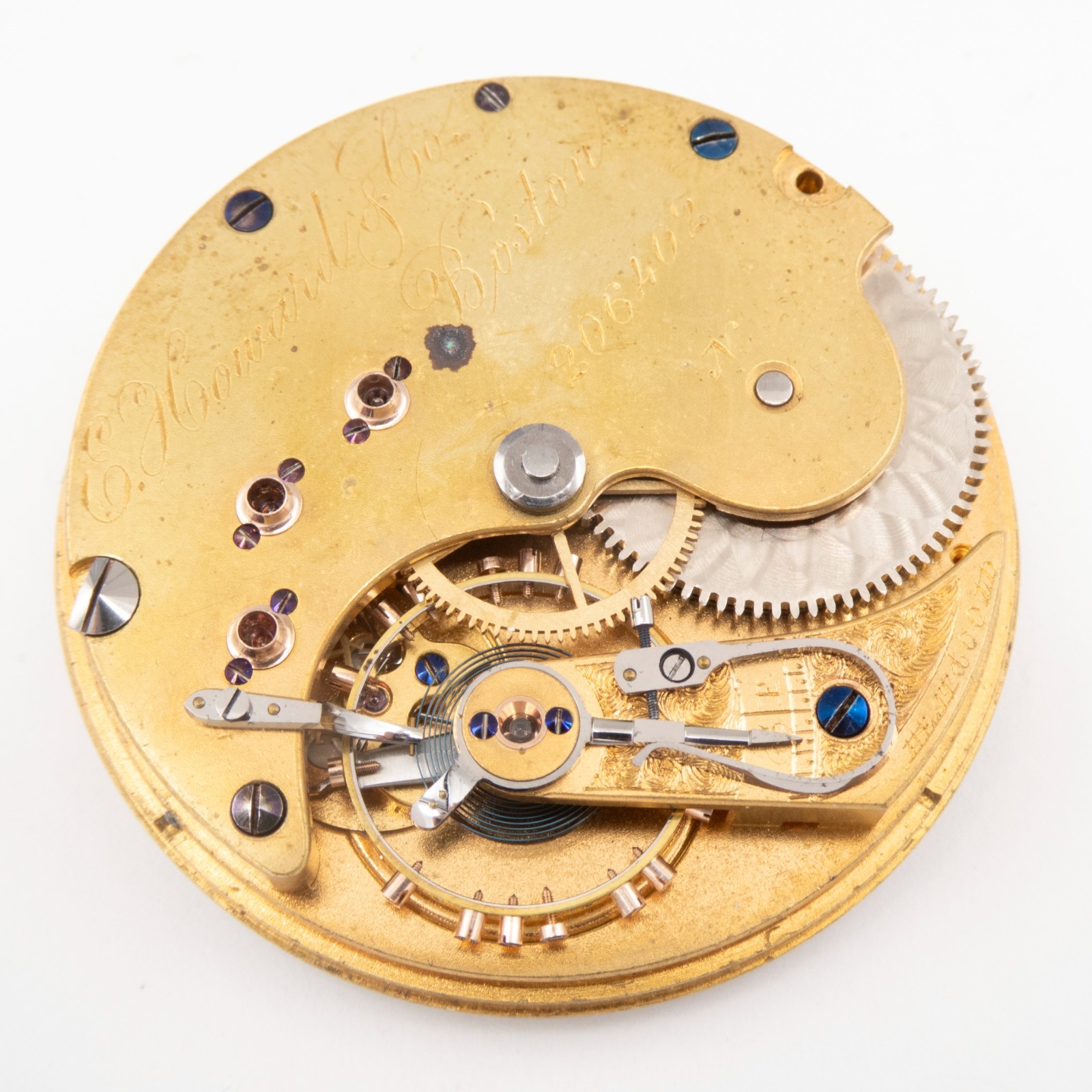 E. Howard Grade No. 3 Series VII N-Size 15-Jewel Antique Pocket Watch Movement