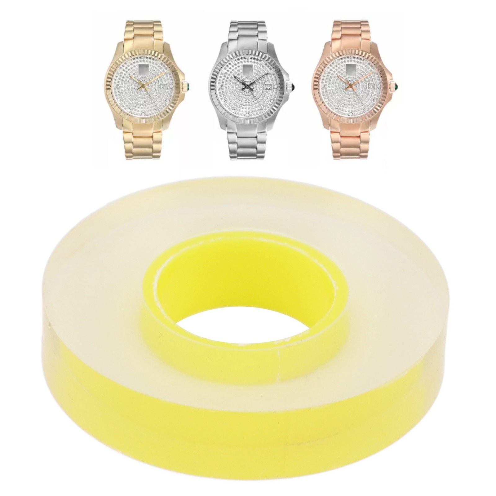 15mm Watch Strap Scratch Resistant Protective Film Yellow
