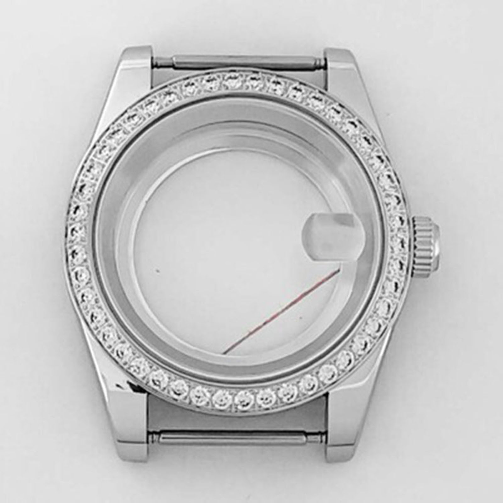 39mm Stainless Steel Watch Case Modified With Watch Part For Nh35/36 Movement