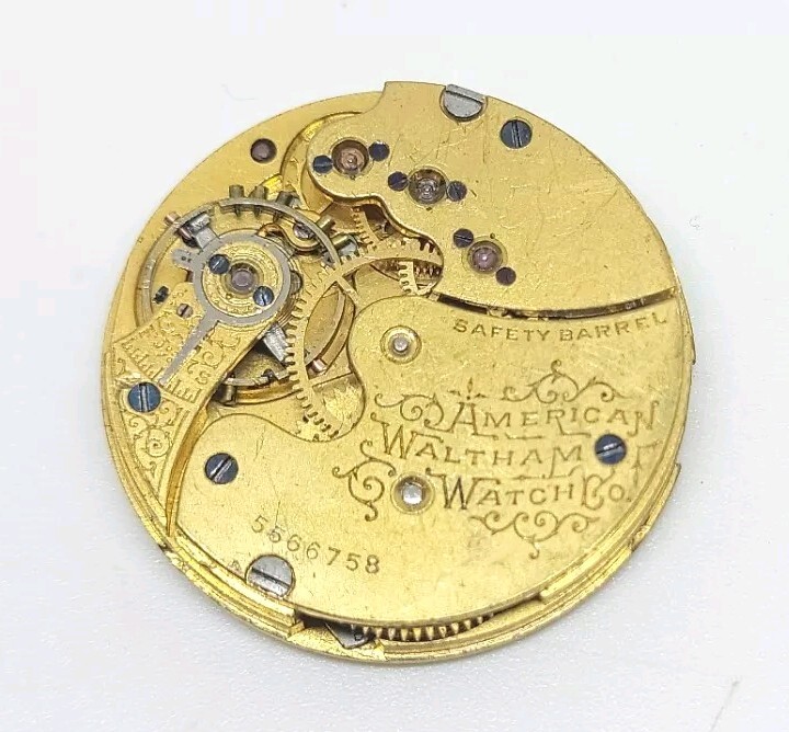 1893 Waltham Model 1891 Grade No. 62 11J 0s Pocket Watch Movement For Repair