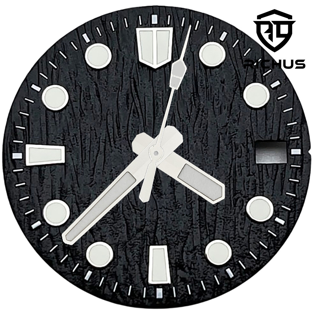 28.5mm Dial With Hands Green Luminous Fit NH34 NH35 NH36 Movement Accessories