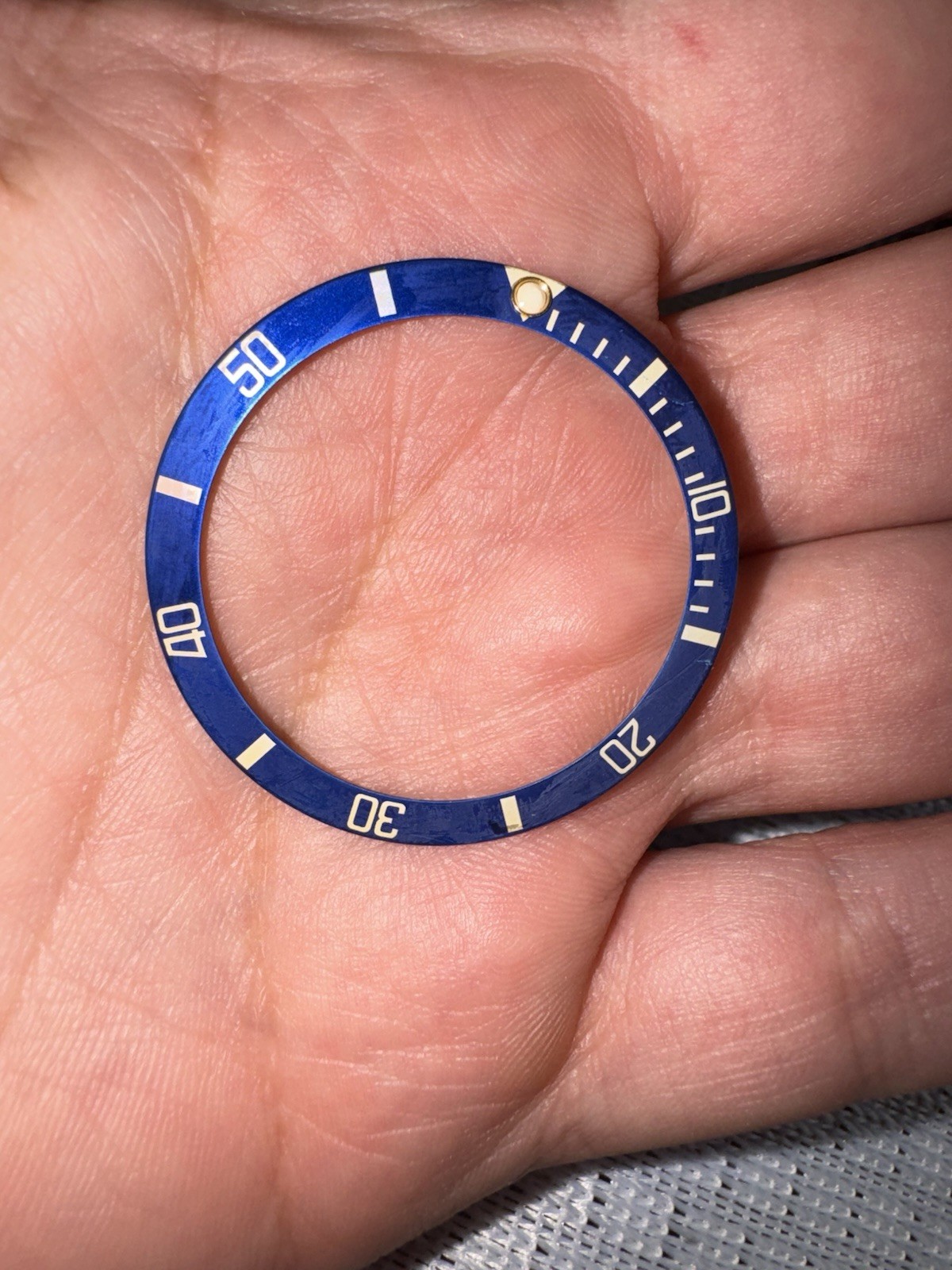 Genuine Rolex Submariner Insert 16610 16800 168000 16613 Slightly FADED BLUE